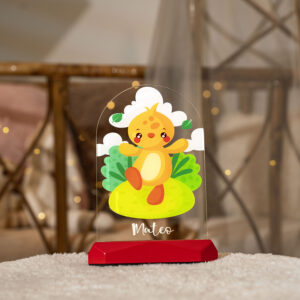 Yeşil Temalı Hayvanlı Çocuk Gece Lambası