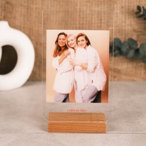 12x20 Cm Dik. Pleksi Ahşap Stand